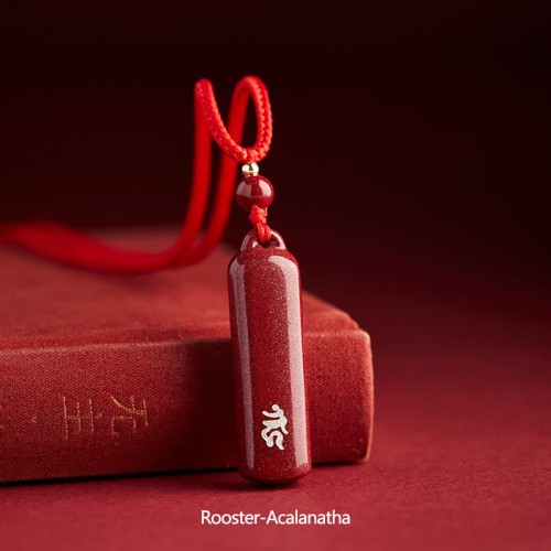 Chinese Zodiac Buddha Cinnabar Amulet Protection Necklace Pendant Chinese Zodiac Buddha Cinnabar Amulet Protection Necklace Pendant