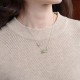 Sterling Silver Round Jade Prosperity Necklace Pendant Sterling Silver Round Jade Prosperity Necklace Pendant