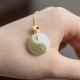 Yin Yang Jade 18K Gold Prosperity Necklace Pendant Yin Yang Jade 18K Gold Prosperity Necklace Pendant