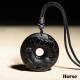 Black Obsidian Peace Buckle Strength Necklace Pendant Black Obsidian Peace Buckle Strength Necklace Pendant