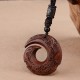 Red Sandalwood Ebony Wood Luck Necklace Pendant Red Sandalwood Ebony Wood Luck Necklace Pendant