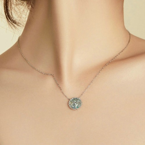 Sterling Silver Tree of Life Creation Necklace Pendant Sterling Silver Tree of Life Creation Necklace Pendant