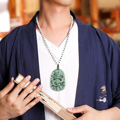 Chinese Zodiac Dragon Jade Prosperity Necklace Pendant Chinese Zodiac Dragon Jade Prosperity Necklace Pendant