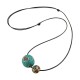 Tibetan Turquoise Double Bead Protection Necklace