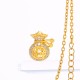 24K Gold Plated Fu Character Fortune Necklace 24K Gold Plated Fu Character Fortune Necklace