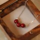 925 Sterling Silver Cinnabar Bead Calm Blessing Necklace 925 Sterling Silver Cinnabar Bead Calm Blessing Necklace
