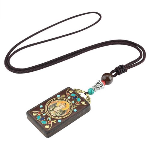 Tibet God of Wealth Ebony Peace Necklace Tibet God of Wealth Ebony Peace Necklace