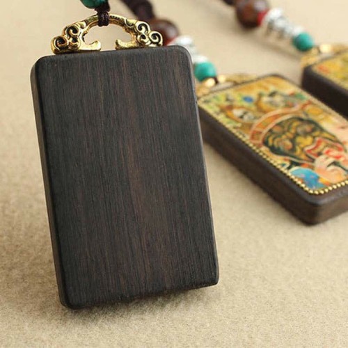 Tibet God of Wealth Ebony Peace Necklace Tibet God of Wealth Ebony Peace Necklace