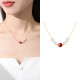 925 Silver Pearl Cinnabar Healing Bead Chain Necklace 925 Silver Pearl Cinnabar Healing Bead Chain Necklace
