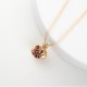925 Silver Gold-Plated Garnet Crystal Necklace 925 Silver Gold-Plated Garnet Crystal Necklace