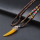 Wenge Wood Turquoise Horn Protection Necklace Wenge Wood Turquoise Horn Protection Necklace