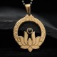 Lotus Titanium Steel Enlightenment Necklace Pendant