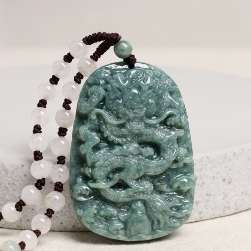 Chinese Zodiac Dragon Jade Prosperity Necklace Pendant Chinese Zodiac Dragon Jade Prosperity Necklace Pendant