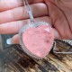 Rose Quartz Heart Love Necklace Pendant Rose Quartz Heart Love Necklace Pendant