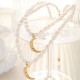 Pearl Crescent Moon Calm Necklace