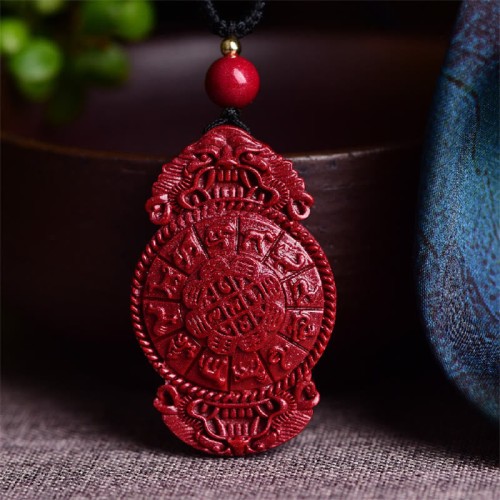 Laughing Buddha Yin Yang Cinnabar Blessing Necklace