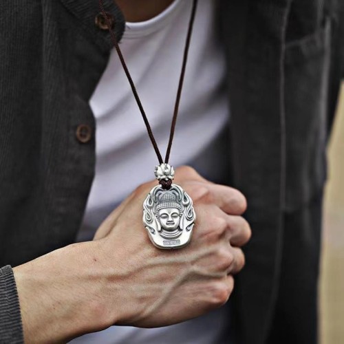 Chinese Zodiac Buddha Om Mani Padme Hum Lotus Necklace Chinese Zodiac Buddha Om Mani Padme Hum Lotus Necklace