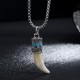 Titanium Steel Imitation Wolf Tooth Balance Necklace Titanium Steel Imitation Wolf Tooth Balance Necklace