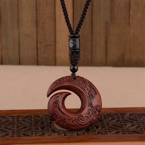 Red Sandalwood Ebony Wood Luck Necklace Pendant Red Sandalwood Ebony Wood Luck Necklace Pendant