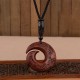 Red Sandalwood Ebony Wood Luck Necklace Pendant Red Sandalwood Ebony Wood Luck Necklace Pendant