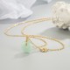 Jade Fu Character Copper Coin Peace Buckle Necklace