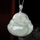 925 Sterling Silver Jade Laughing Buddha Necklace 925 Sterling Silver Jade Laughing Buddha Necklace