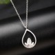 Sterling Silver Lotus Flower Enlightenment Necklace Sterling Silver Lotus Flower Enlightenment Necklace