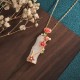 White Jade Bamboo Lotus Protection Necklace Pendant White Jade Bamboo Lotus Protection Necklace Pendant