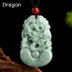 Natural Green Jade Chinese Zodiac Luck Necklace Natural Green Jade Chinese Zodiac Luck Necklace