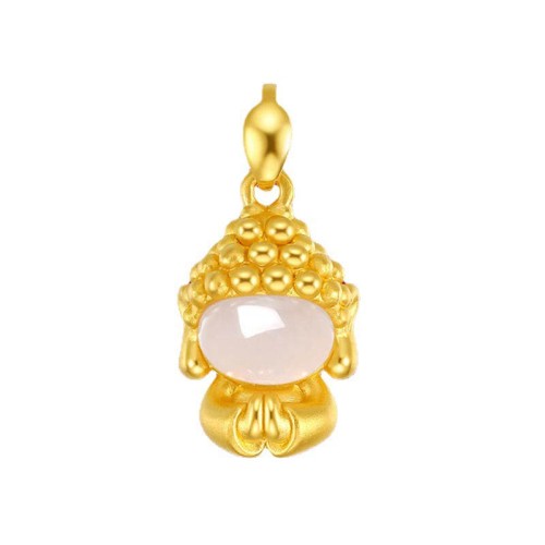 White Jade Buddha Success Necklace White Jade Buddha Success Necklace
