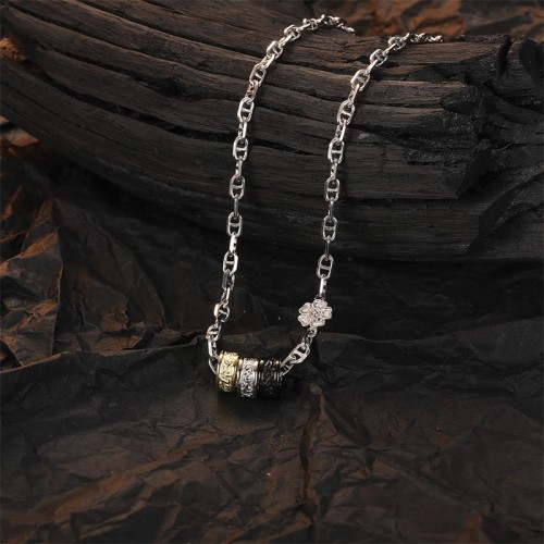 Sterling Silver Retro Tang Dynasty Luck Necklace Pendant Sterling Silver Retro Tang Dynasty Luck Necklace Pendant
