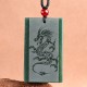 Hetian Cyan Jade Dragon Success Necklace Hetian Cyan Jade Dragon Success Necklace