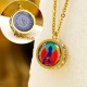 Tibetan Yellow God of Wealth Crystal Necklace