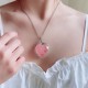 Rose Quartz Heart Love Necklace Pendant Rose Quartz Heart Love Necklace Pendant