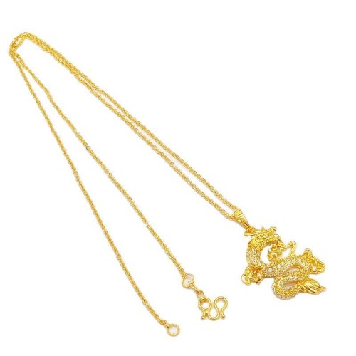 Gold Dragon Protection Necklace Pendant Gold Dragon Protection Necklace Pendant