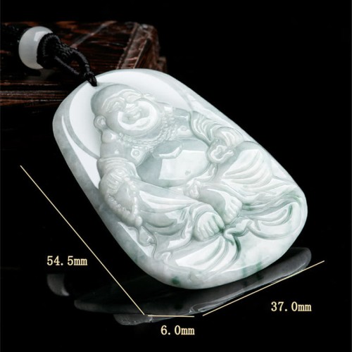 Natural Jade Laughing Buddha Luck Necklace Natural Jade Laughing Buddha Luck Necklace