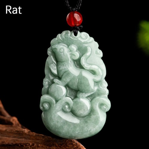 Natural Green Jade Chinese Zodiac Luck Necklace Natural Green Jade Chinese Zodiac Luck Necklace