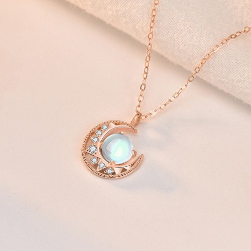 925 Silver Moonstone Love Necklace Pendant 925 Silver Moonstone Love Necklace Pendant