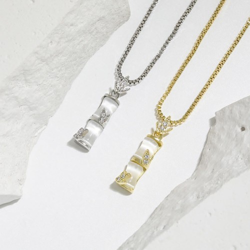 Chalcedony Bamboo Harmony Necklace