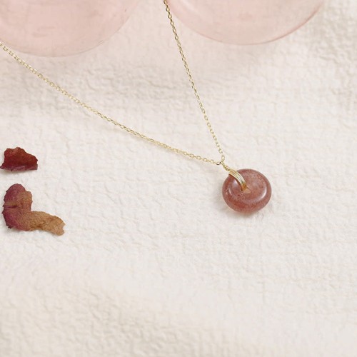 Strawberry Quartz Healing Necklace Pendant Strawberry Quartz Healing Necklace Pendant