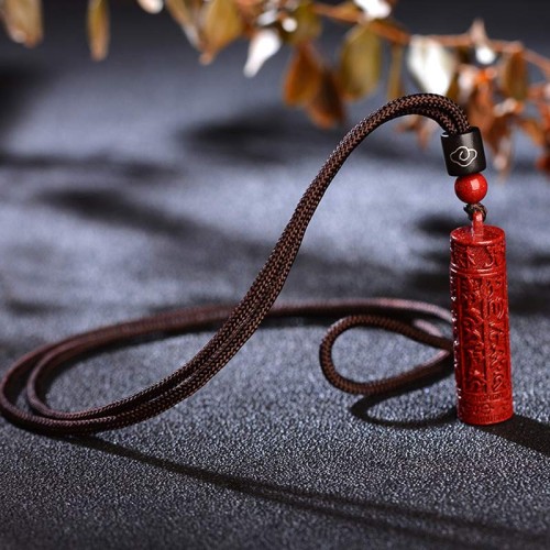 Tibetan Cinnabar Mantra Necklace Tibetan Cinnabar Mantra Necklace