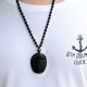 Black Obsidian Kwan Yin Strength Necklace Black Obsidian Kwan Yin Strength Necklace
