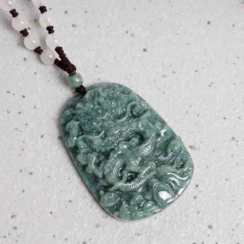 Chinese Zodiac Dragon Jade Prosperity Necklace Pendant Chinese Zodiac Dragon Jade Prosperity Necklace Pendant