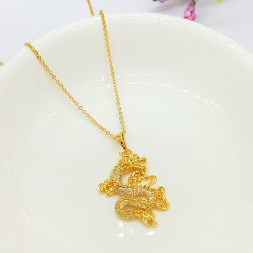 Gold Dragon Protection Necklace Pendant Gold Dragon Protection Necklace Pendant
