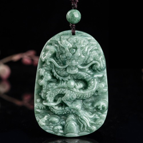 Chinese Zodiac Dragon Jade Prosperity Necklace Pendant Chinese Zodiac Dragon Jade Prosperity Necklace Pendant