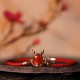 925 Sterling Silver Year of the Dragon Red Agate Necklace 925 Sterling Silver Year of the Dragon Red Agate Necklace