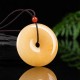 Golden Silk Jade Peace Wealth Necklace Pendant Golden Silk Jade Peace Wealth Necklace Pendant