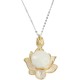 White Jade Lotus Flower Happiness Necklace White Jade Lotus Flower Happiness Necklace