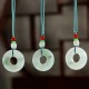 Natural Jade Peace Buckle Prosperity Necklace