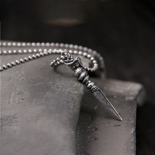 925 Sterling Silver Dragon Dorje Vajra Necklace 925 Sterling Silver Dragon Dorje Vajra Necklace